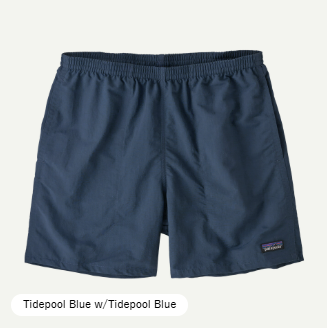 パタゴニア バギーズショーツ 5インチ Tidepool Blueカラー 落ち着いたブルー系カラー