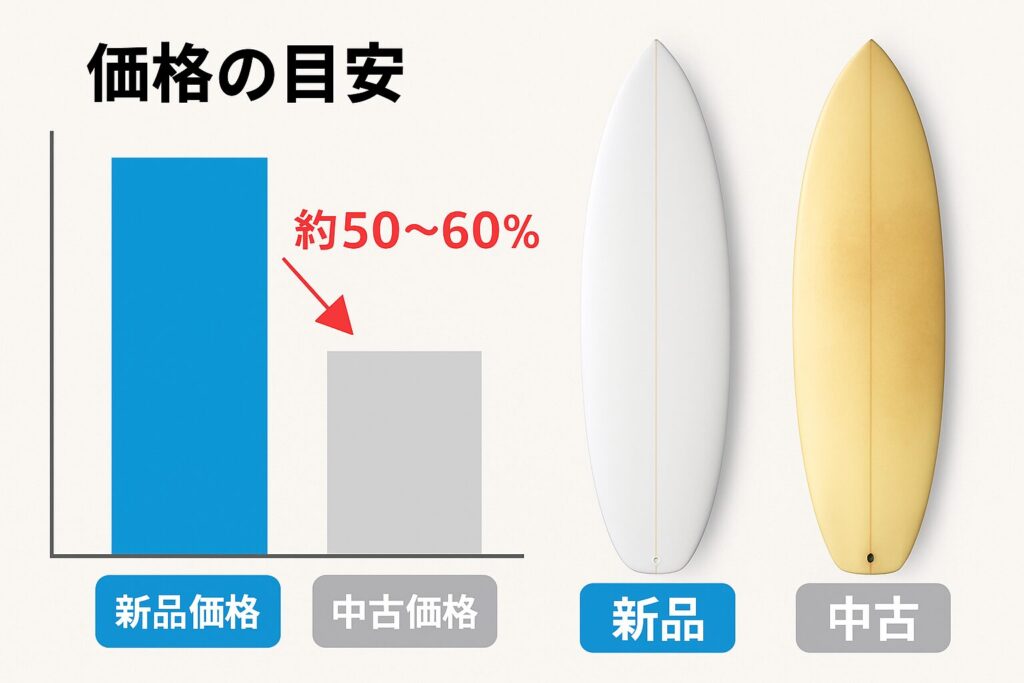 ナナゼロサーフボード中古の相場目安
