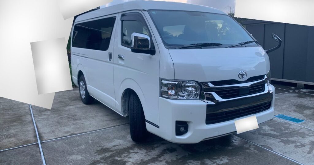 ハイエース7型 純正ホイール装着時の外観