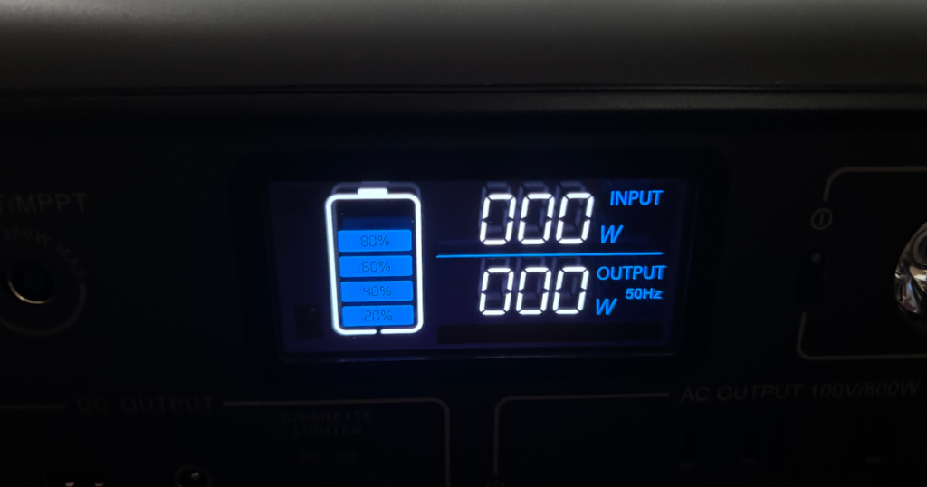 BLUETTI EB70Sのバッテリー残量表示